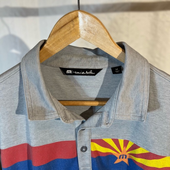 Travis Mathew Gray Polo with Arizona Graphic - Picture 2 of 6